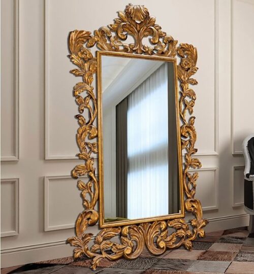 french wood mirror frame gold antique painted