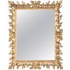 carved frame wall mirror gold painted color