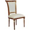 solid classic dining chair with white cushion