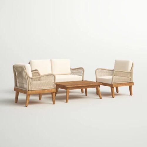 modern outdoor teak wood sofa set with coffee table philadelphia