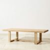 outdoor teak wood coffee table natural color charlotte