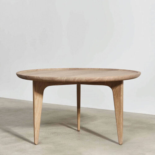round solid teak coffee table