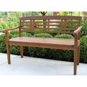 outdoor teak garden bench Estela