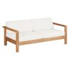 solid teak wood sofa outdoor white cushion color
