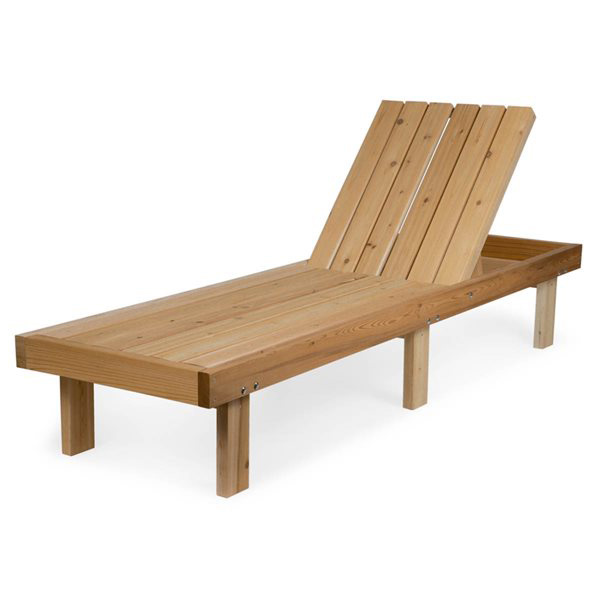 Outdoor Teak Wood Lounger Natural