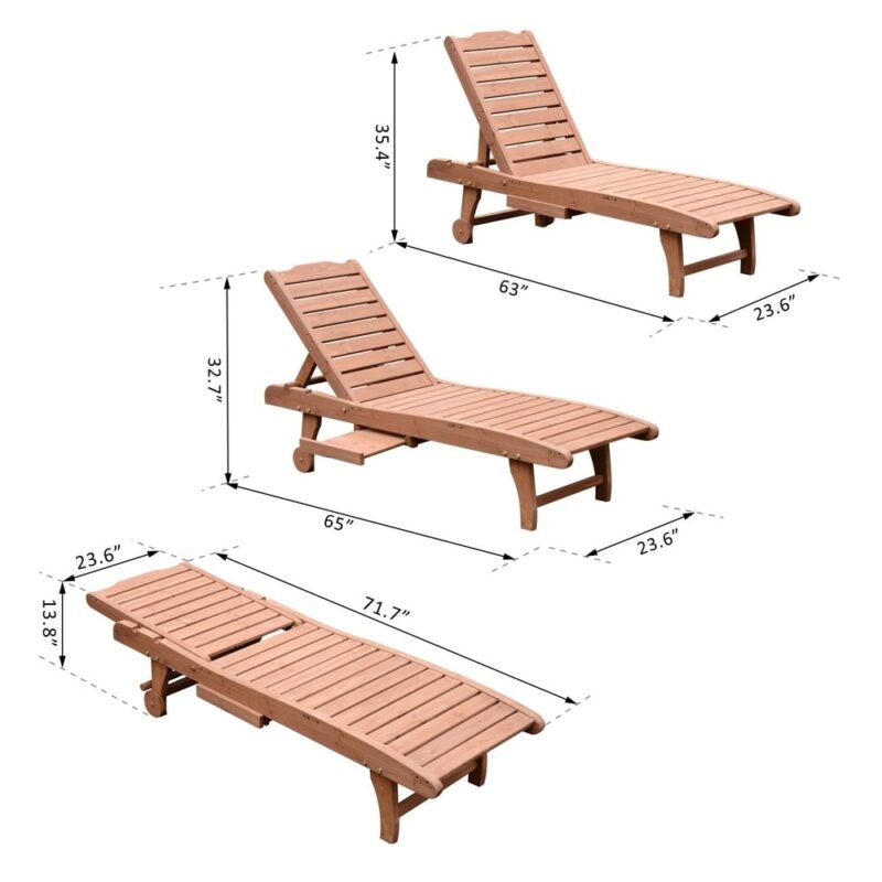 Natural Teak Sun Lounger Malta