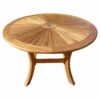 round teak table natural color zagreb