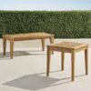 Set of 2 Teak Coffee Table Natural