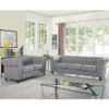 Chesterfield Livingroom Sofa Gray Color