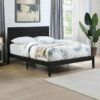 Solid Teak Wood Bed Platform Black Color Solid Teak Wood Bed Platform Black Color