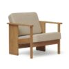 Solid Teak Club Chair in Brown Color