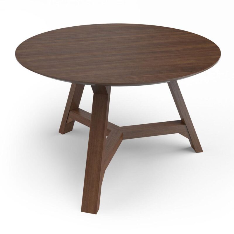 Round Coffee Table Brown solid wood Belgium