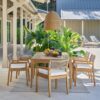 rectangular dining table outdoor with 6 seat