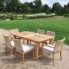 solid teak dining table outdoor with 6 chair rope solid teak dining table outdoor with 6 chair rope
