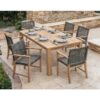 teak outdoor dining table with rope chair 6 seat teak outdoor dining table with rope chair 6 seat