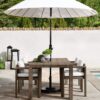 outdoor teak dining table grey with 4 seater catalan