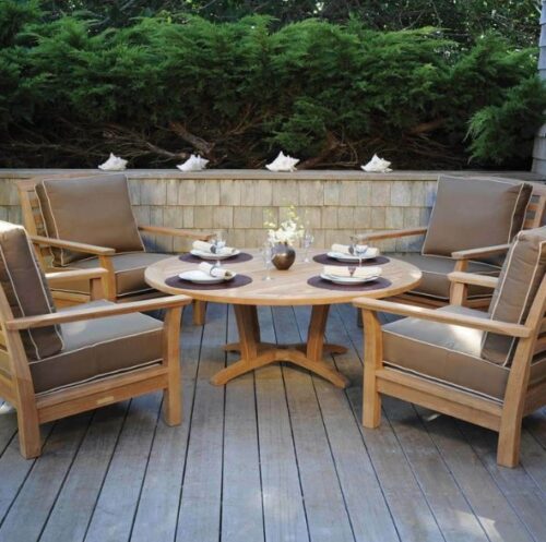 teak wood round outdoor sofa set kazan