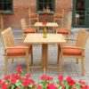 outdoor dining table teak wood with 2 chair queenstown