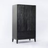 solid teak wood wardrobe black color