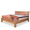 solid teak bed platform full block headboard and carved