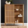 indoor teak wood shelf 2 doors malibu