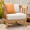 Hawai Teak Deep Seating Sofa Chair 1 Seat Natural Fine Sanded