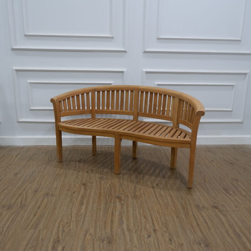 Teak Garden Bench Banana Standard