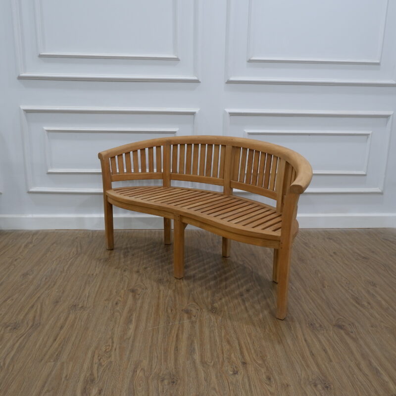 Teak Garden Bench Banana Standard