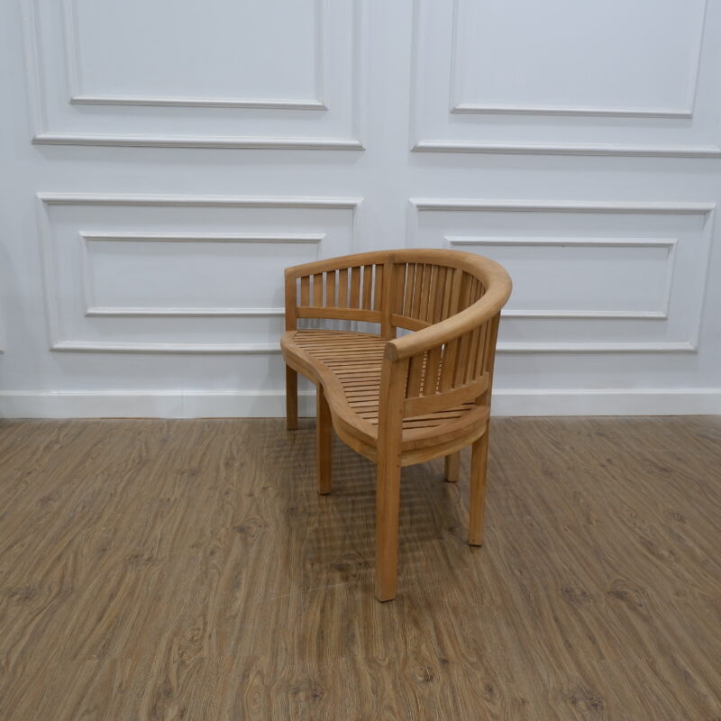 Teak Garden Bench Banana Standard