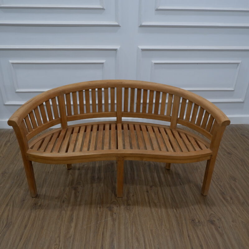 Teak Garden Bench Banana Standard