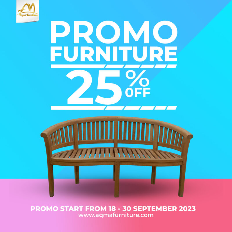 Teak Garden Bench Banana Standard