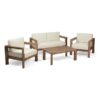 solid teak wooden sofa set outdoor caen