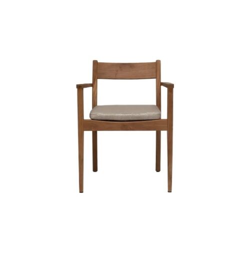outdoor teak dining chair set with cushion
