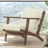 solid teak wood accent chair