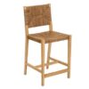 Teak bar chair natural with rope brown