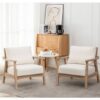 wooden living room accent chair dortmund