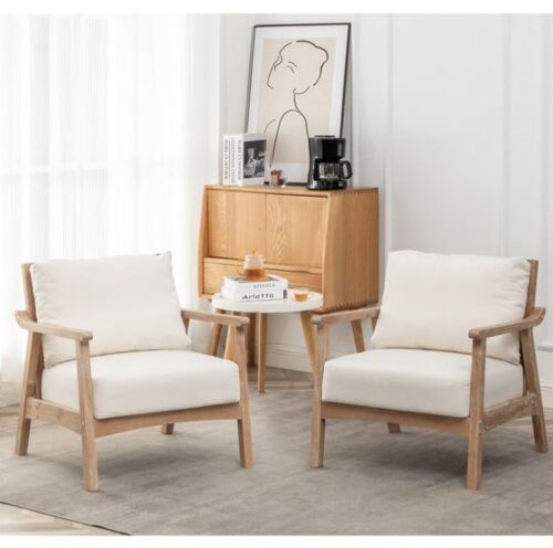 wooden living room accent chair dortmund