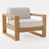 Teak deep sofa chair garden 1 seat Boston