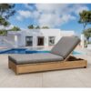 Teak sun Lounger Madera Garden with Cushion Grey Teak sun Lounger Madera Garden with Cushion Grey