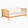 Outdoor daybed teak wood with white cushion Outdoor daybed teak wood with white cushion