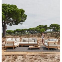 Casual teak outdoor seating sofa 1 seat Seater Miami