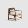 Casual teak lounge chair PIERGIORGIO CAZZANIGA
