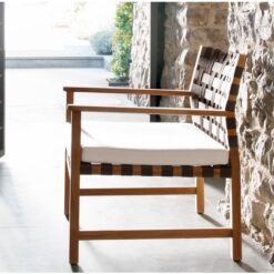Casual teak lounge chair PIERGIORGIO CAZZANIGA