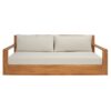 garden teak wood sofa deep 2 seater white cushion budapest