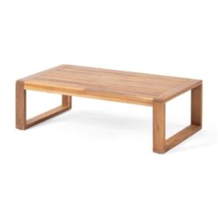 Teak Coffee Table outdoor with Slat Waterbase color