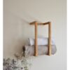 solid teak wood mounted wall towel rack klaipėda