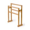 wooden teak towel rack natural color kaunas