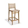Teak bar stools rope chair natural wood
