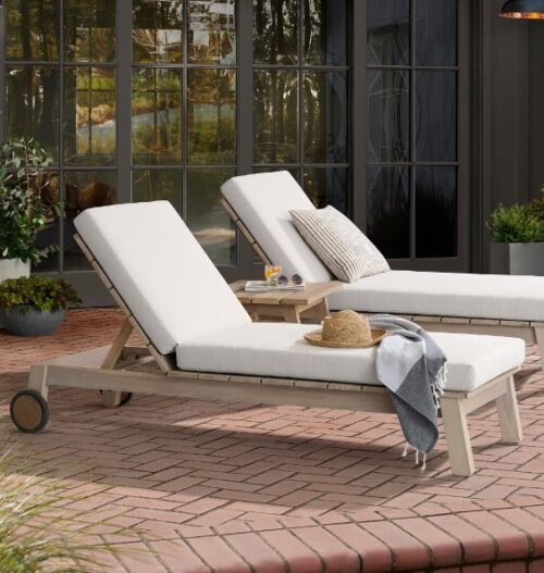 Amazon Teak Sunbed Lounger Outdoor Natural Fine Sanded