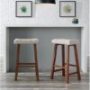 Backless Counter Stools solid Mahogany wood
